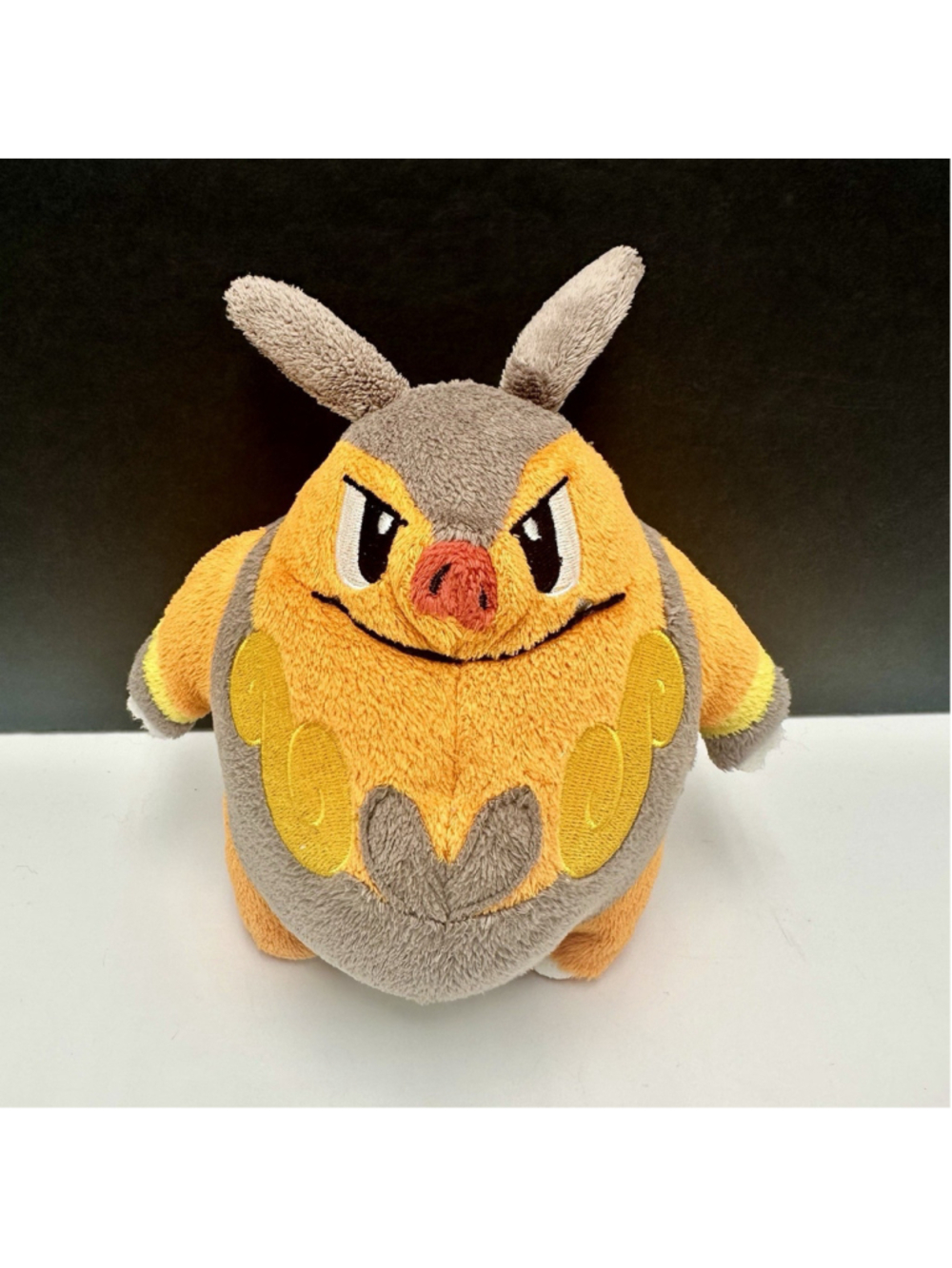 Pokemon Plush Pignite by Jakks Pacific 7" Stuffed Animal Orange Gray No Tush Tag